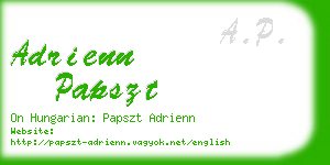 adrienn papszt business card